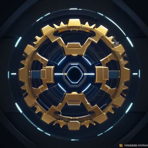 3D render of interlocking glass and gold gears containing icons for email, chat, money, and calendar, symbolizing integrated business management tools.