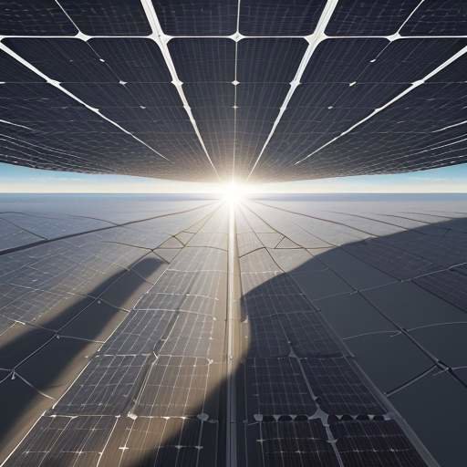 Solar farms and wind turbines power liquid-cooled AI server racks in a glass data center, showing real-time energy metrics for Gujarat's carbon-negative compute infrastructure.