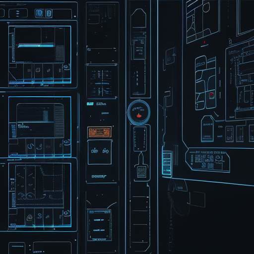 A high-tech industrial ship control panel with glowing buttons and a digital screen showing pressure levels, protected by a translucent cyber security shield overlay.