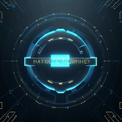 A glowing digital padlock composed of geometric data blocks with blue and gold binary code streams, symbolizing cryptographic security and code integrity.