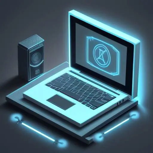 3D isometric illustration of a digital vault opening, with a smartphone, laptop, and tablet connected by glowing lines to represent seamless cross-device security and passkey synchronization.