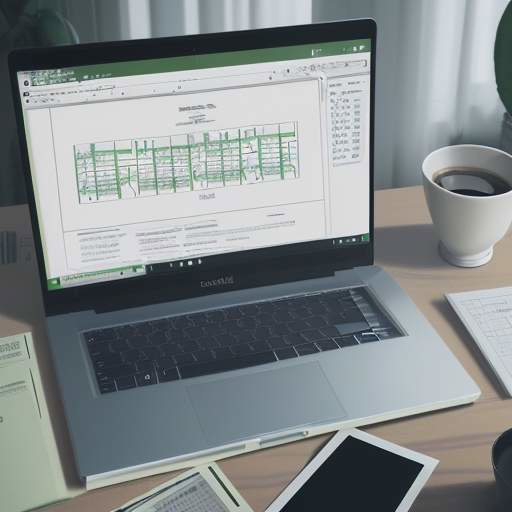 A professional workspace featuring a laptop displaying a complex network graph with a "System Stable" green checkmark, accompanied by a cup of coffee and system architecture blueprints.